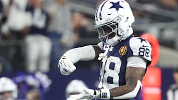 Dallas Cowboys wide receiver CeeDee Lamb celebrates a catch against the Kansas City Chiefs at AT&T Stadium. 