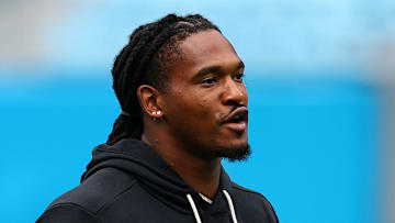 Carolina Panthers running back Rico Dowdle