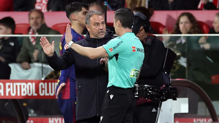 Barça-Trainer Hansi Flick beschwert sich bei Schiri Cesar Soto Grado