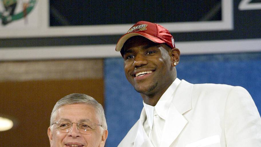 St.Vincent-St. Mary high school player LeBron James is selected as the first pick at the 2003 NBA draft.