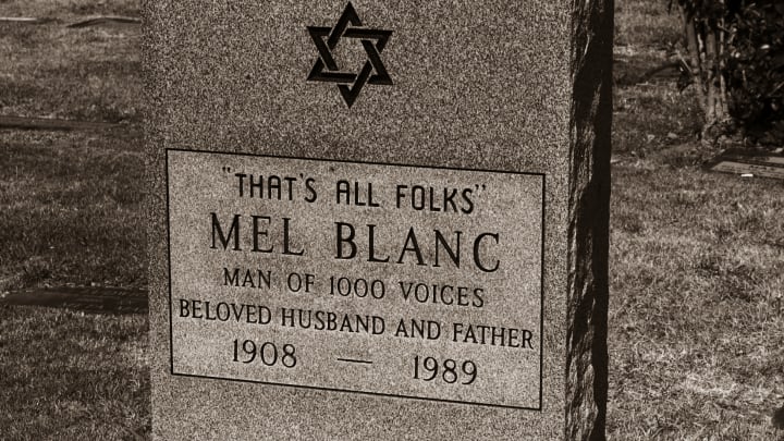 Mel Blanc's headstone in Hollywood Forever Cemetery.