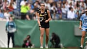 Northwestern attacker Madison Taylor tosses the ball in the NCAA Championship against North Carolina on May 25, 2025.