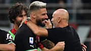Pioli esulta dopo il Derby vinto