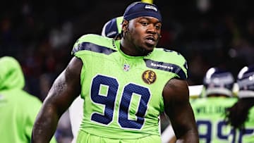 Jarran Reed before the Seahawks Thanksgiving game in 2023.