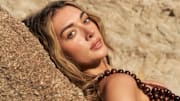 Brianna LaPaglia was photographed by Katherine Goguen at The Austin Estate. Swimsuit by Tropic of C. Top by Andres Otalora.