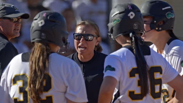 St. Amant softball coach Amy Pitre 