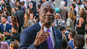 Sep 10, 2022; Springfield, MA, USA;  Dikembe Mutombo  at the 2022 Basketball Hall of Fame at Symphony Hall. Mandatory Credit: Wendell Cruz-Imagn Images