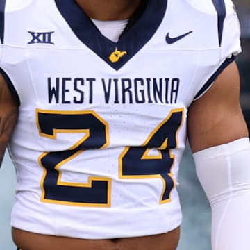West Virginia University football unveils the new uniform combinations during the Gold-Blue Spring Game