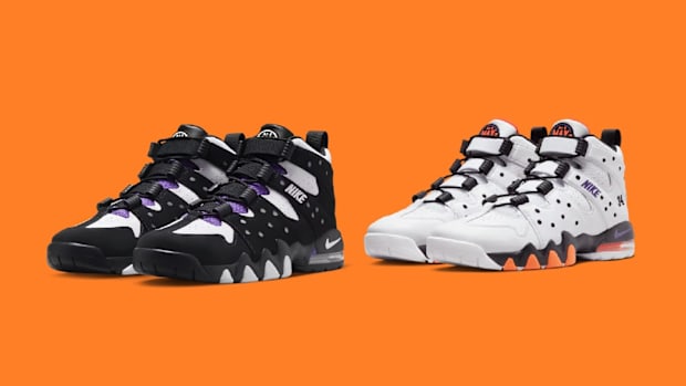 Charles Barkley's black and white Nike sneakers.
