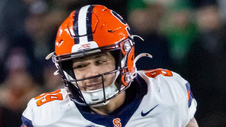 Syracuse Orange tight end Dan Villari (89). Mandatory Credit: Michael Caterina-Imagn Images