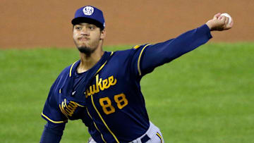 Antoine Kelly (88) throws a pitch at the Brewers' alternate training camp on Tuesday, July 28, 2020, at Fox Cities Stadium in Grand Chute, Wis. Alex Martin/USA TODAY NETWORK-Wisconsin

Apc Brewers Alternates 072820 011507
