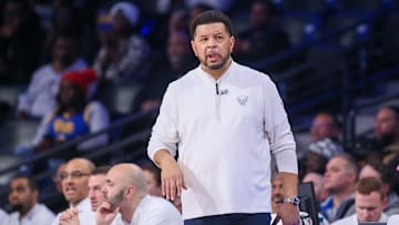 Jan 23, 2024; Atlanta, Georgia, USA; Pittsburgh Panthers head coach Jeff Capel on the sideline against the Georgia Tech Yellow Jackets in the second half at McCamish Pavilion. Mandatory Credit: Brett Davis-USA TODAY Sports