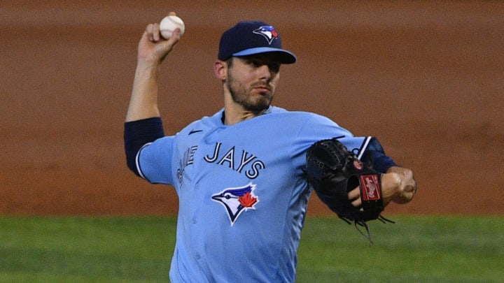 Toronto Blue Jays pitcher Julian Fernandez (35) during a spring