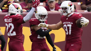 Sep 10, 2023; Landover, Maryland, USA; Arizona Cardinals safety K'Von Wallace (22) cornerback Marco