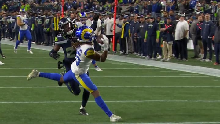 Robinson's 39-yard catch gave the Rams a 26-20 overtime win against Seattle. Robinson's 39-yard catch gave the Rams a 26-20 overtime win against Seattle.