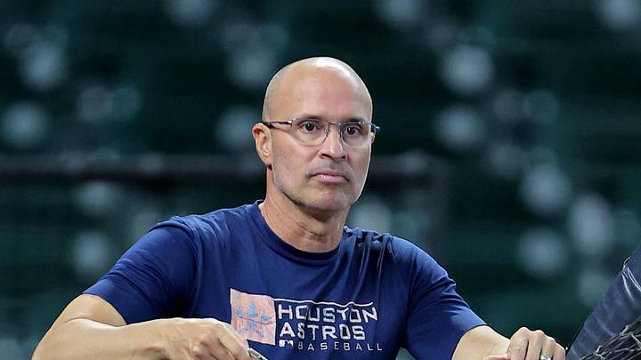 Apr 18, 2026; Houston, Texas, USA; Houston Astros manager Joe Espada (19) prior to the game against the St. Louis Cardinals at Daikin Park. Mandatory Credit: Erik Williams-Imagn Images
