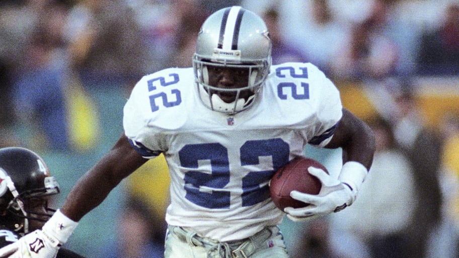 Running back Emmitt Smith made three Super Bowl appearances with the Dallas Cowboys in the 1990s.