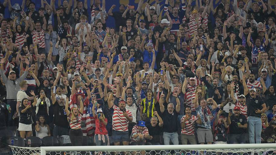 USMNT’s supporters celebrate at SoFi Stadium. 