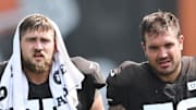 Cleveland Browns guard Wyatt Teller and offensive tackle Jack Conklin.