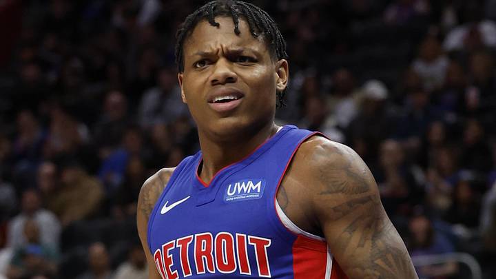 Mar 9, 2024; Detroit, Michigan, USA;  Detroit Pistons guard Marcus Sasser (25) r: Rick Osentoski-Imagn Images
