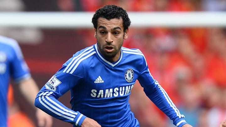Mohamed Salah's wore Chelsea's colors in his first career game at Anfield. Mohamed Salah's wore Chelsea's colors in his first career game at Anfield.