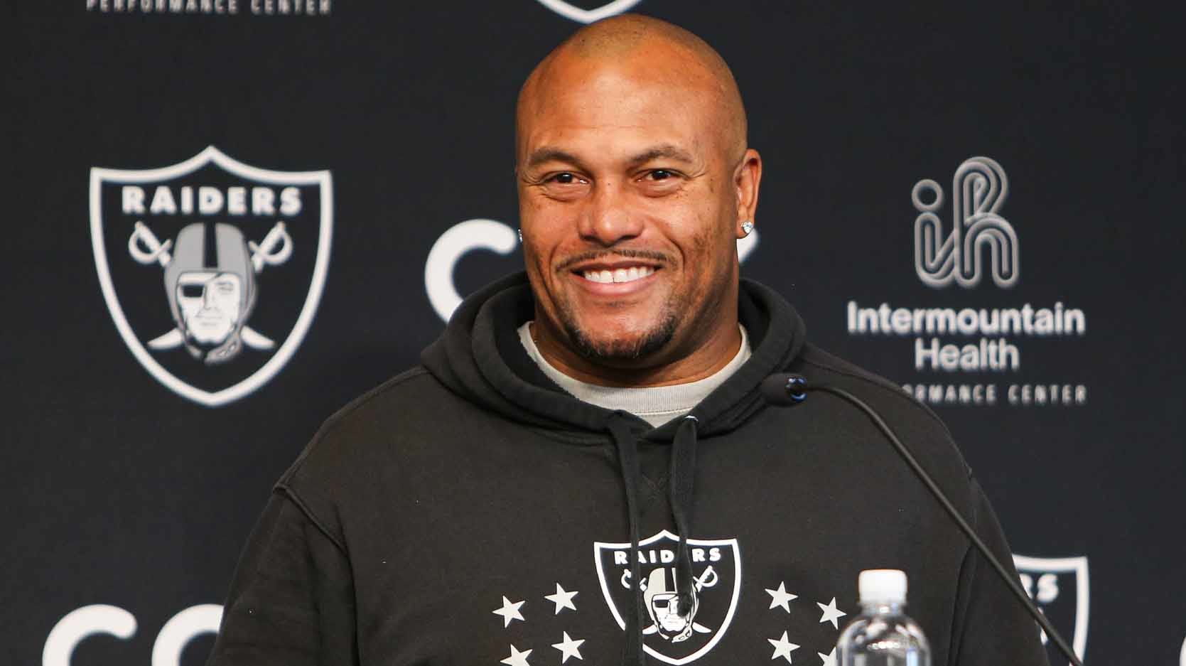 Antonio Pierce has been all smiles since taking over his dream job as the head coach of the Las Vegas Raiders.