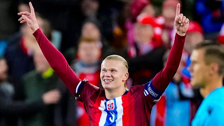 Erling Haaland made history for Norway against Slovenia.
