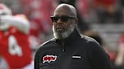 Maryland Terrapins head coach Mike Locksley stands on the field before the game against the Nebraska Cornhuskers at SECU Stadium. 