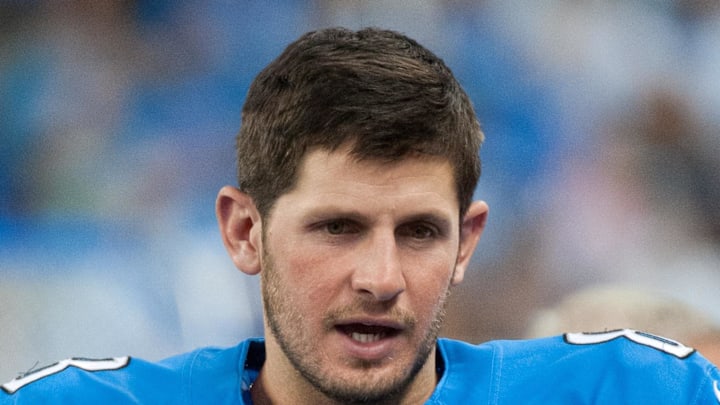 Detroit Lions quarterback Dan Orlovsky (8) during the game against the New Orleans Saints