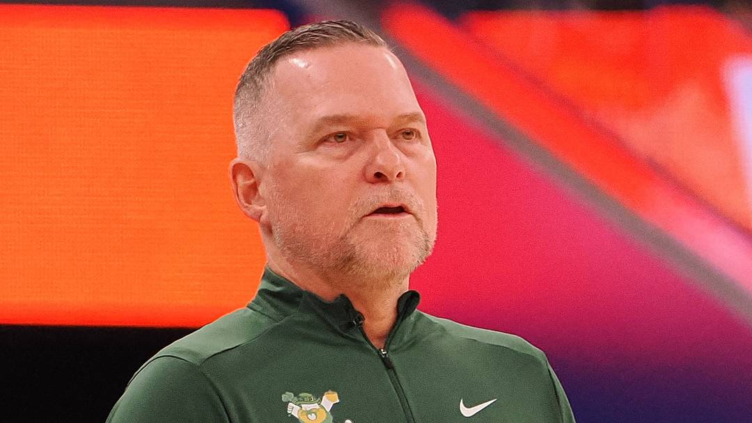 Mar 17, 2025; San Francisco, California, USA; Denver Nuggets head coach Michael Malone on the sideline during the first quarter against the Golden State Warriors at Chase Center. Mandatory Credit: Kelley L Cox-Imagn Images
