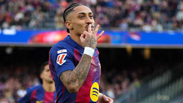 Raphinha a inscrit un triplé face au FC Séville Raphinha a inscrit un triplé face au FC Séville