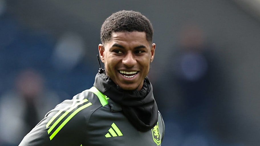 Marcus Rashford grinning away.