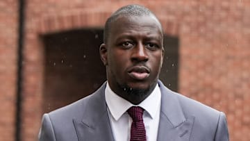 Manchester City footballer Benjamin Mendy arrives at Chester Crown Court...