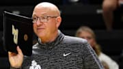 Purdue Boilermakers head coach Dave Shondell yells down court during a volleyball match 