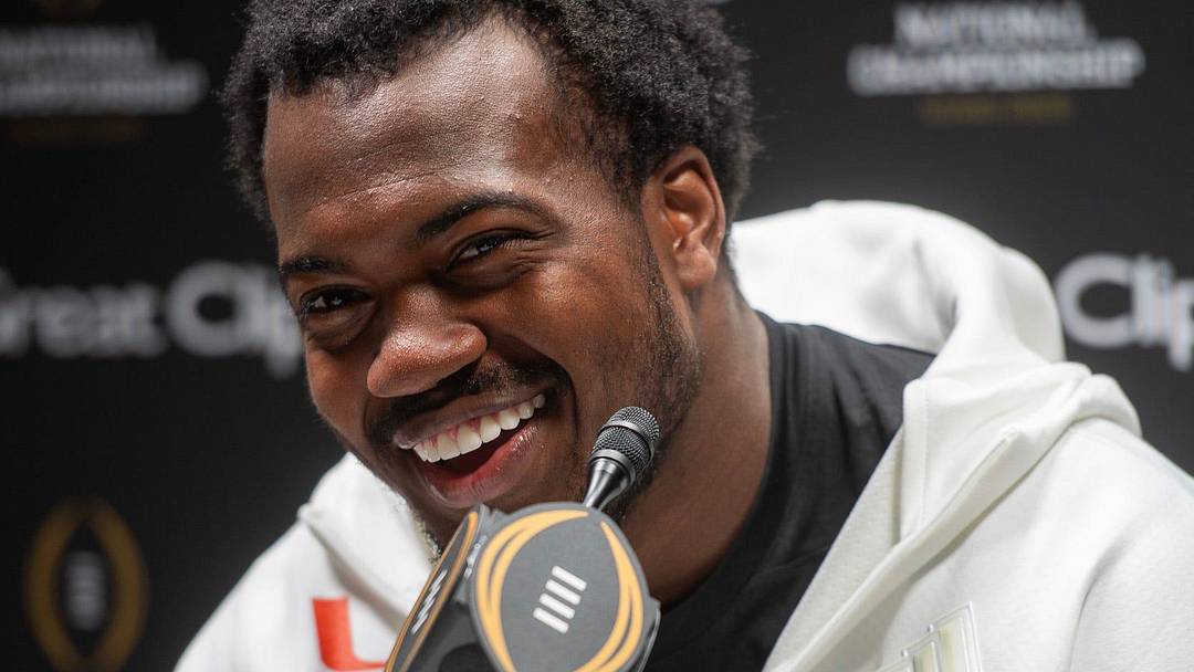 University of Miami's Rueben Bain Jr. talks at Media Day during the College Football Playoff on Saturday, Jan. 17, 2026. University of Miami's Rueben Bain Jr. talks at Media Day during the College Football Playoff on Saturday, Jan. 17, 2026.