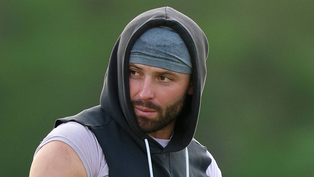 Jul 31, 2026; Tampa, FL, USA; Tampa Bay Buccaneers quarterback Baker Mayfield (6) participates in training camp at AdventHealth Training Center. Mandatory Credit: Nathan Ray Seebeck-Imagn Images Jul 31, 2026; Tampa, FL, USA; Tampa Bay Buccaneers quarterback Baker Mayfield (6) participates in training camp at AdventHealth Training Center. Mandatory Credit: Nathan Ray Seebeck-Imagn Images