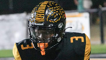 Crescent High School senior Amiri Acker (3) runs against Belton-Honea Path High during the fourth quarter in Iva, SC October 17, 2025.