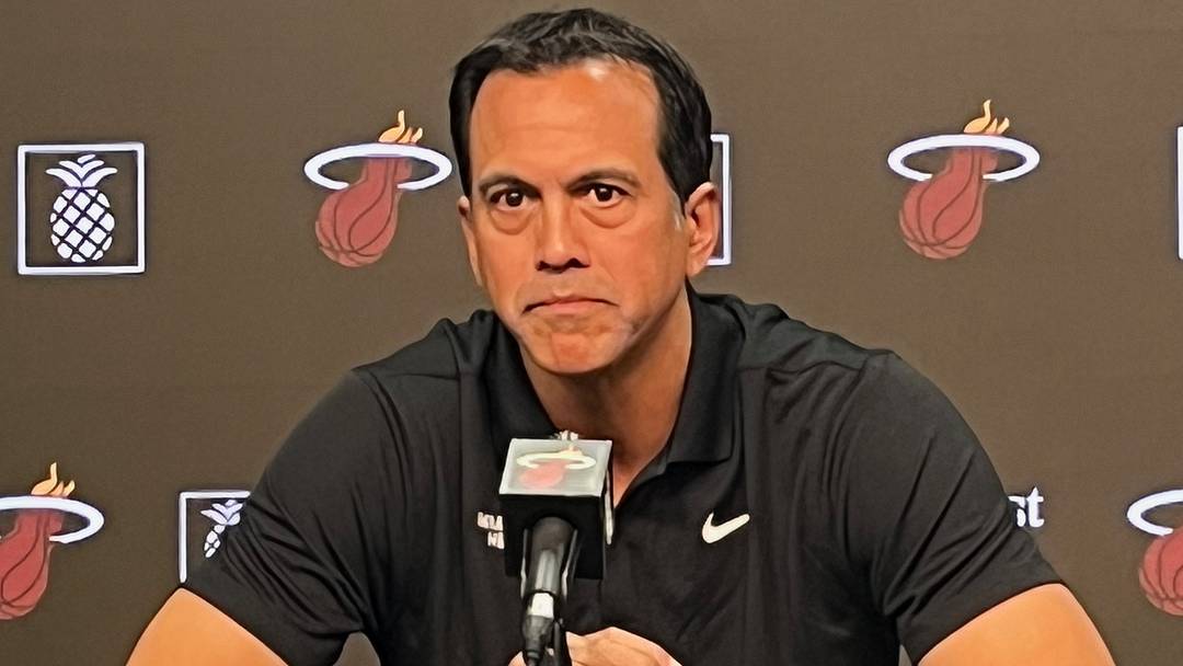 Erik Spoelstra at Miami Heat media day Erik Spoelstra at Miami Heat media day