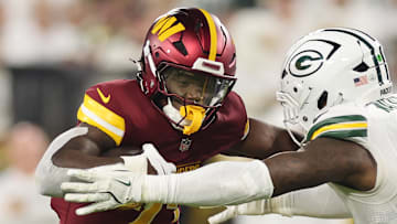 Washington Commanders running back Jacory Croskey-Merritt