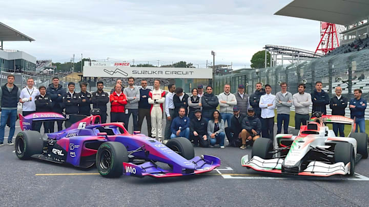 A2RL team posing for photos at Suzuka A2RL team posing for photos at Suzuka