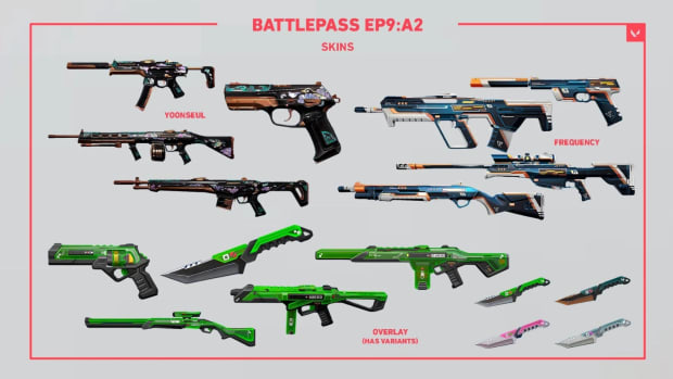 VALORANT Episode 9 Act 2 Battlepass gun skins