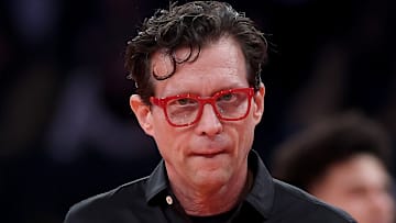 Atlanta Hawks head coach Quin Snyder looks on against the New York Knicks.