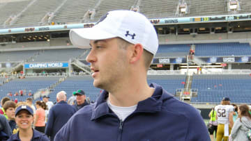 Notre Dame football coach Tommy Rees