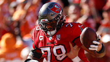 Tristan Wirfs scored his first career touchdown in the Tampa Bay Buccaneers' win over the Cardinals on Sunday.