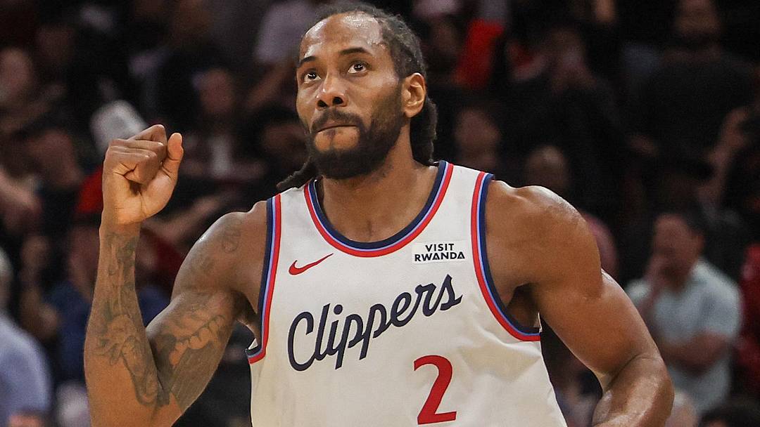 Feb 11, 2026; Houston, Texas, USA; Los Angeles Clippers forward Kawhi Leonard (2) reacts to his winning basket against the Houston Rockets in the fourth quarter at Toyota Center. Mandatory Credit: Thomas Shea-Imagn Images