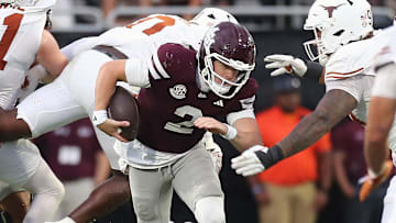 Mississippi State Bulldogs quarterback Blake Shapen (2) runs the ball during the third quarter against the Texas Longhorns at Davis Wade Stadium at Scott Field.