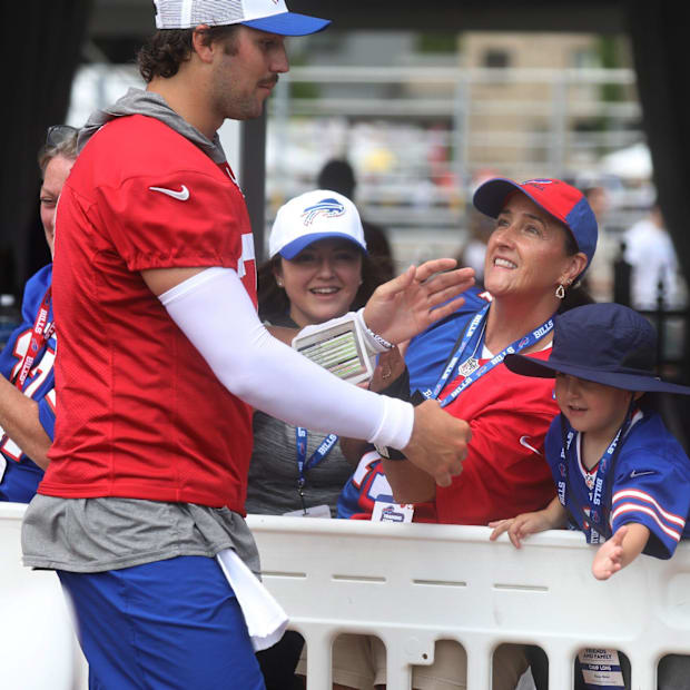 Josh Allen greets fans