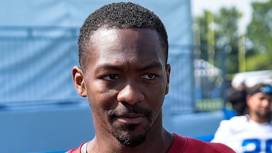 Detroit Lions quarterback Hendon Hooker speaks with media after practice during 2025 training camp | Junfu Han / USA TODAY NETWORK via Imagn Images