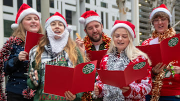 People singing Christmas carols