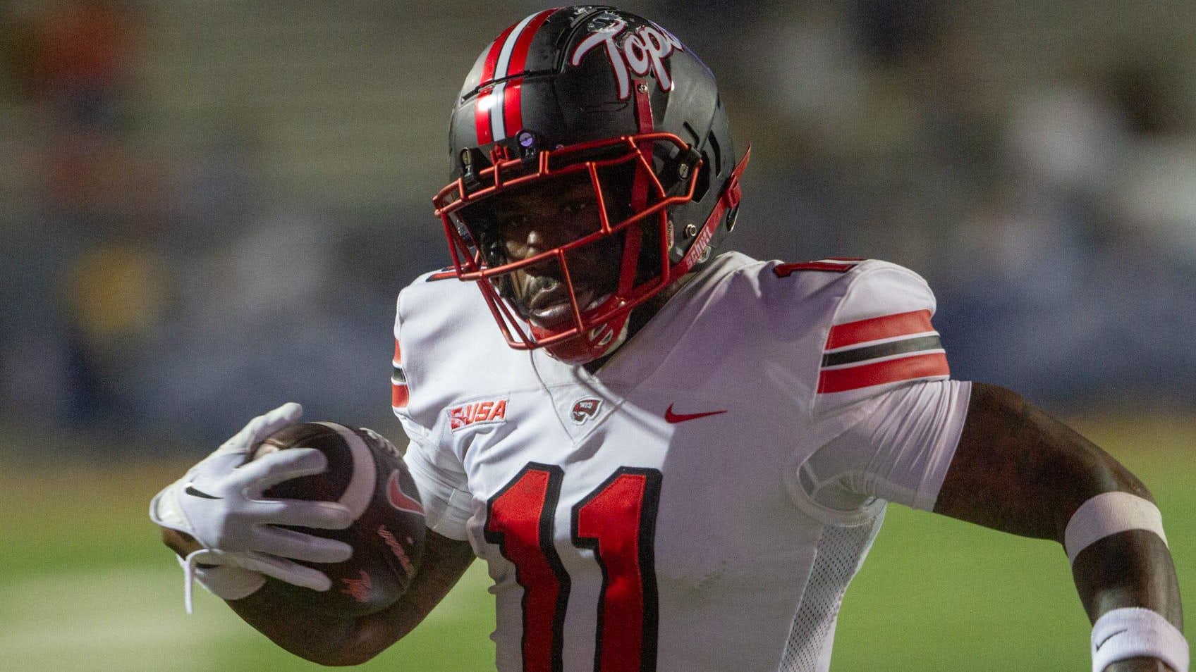 WKU's Malachi Corley runs in for a touchdown against UTEP.